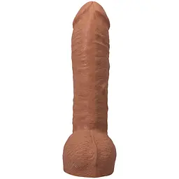 Фалоімітатор Doc Johnson The Realistic Cock ULTRASKYN 12 Inch з мошонкою, карамельний - мініатюра 4