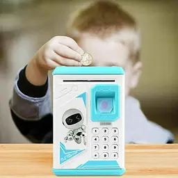 Сейф скарбничка A-Toys Bodyguard з кодовим замком та відбитком пальця з ультрафіолетом біло-блакитний (1522737215) - мініатюра 5