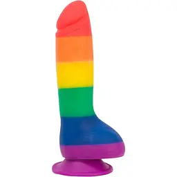 Райдужний фалоімітатор Addiction - JUSTIN - 8" - RAINBOW, 20,3 см, силікон