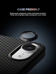 Захисне скло для камери Apple iPhone 16e/17e, Supreme BI, чорний колір, з рамкою, глянцеве скло для захисту лінз, протиударне, прозоре, з клейовим шаром по контуру, не впливає на якість фото, ArmorStandart (ARM84426) - мініатюра 6