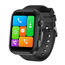 Дитячий розумний годинник Lemfo T45 Pro, 4G відеозв'язок, прослуховування, Face ID, GPS геолокація, геопаркан, SOS, IP67, до 5 днів роботи Чорний