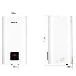 Водонагрівач "Квадрат" Mixxus EWH-13050 Cube WET (V) накопичувальний 50 л мокрий тен 2,0 kW WH0611 - мініатюра 2