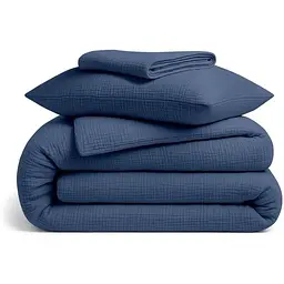 Комплект постільної білизни Cosas Denim CS1 Підлітковий муслін кобальт (Muslin_026Denim_El90-026Denim_155)