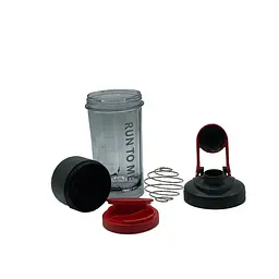 Шейкер Casno 600 мл +150 мл Red/Black - мініатюра 3
