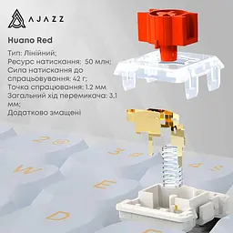 Клавіатура Ajazz AKP815 Red Switch RGB with 4.95" LCD Touch Screen White Blue Orange (AKP815-R-WBO) - мініатюра 8