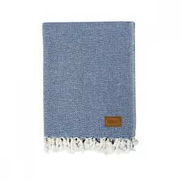 Плед-накидка Barine - Wool Basket indigo синий 120*175