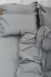 Комплект постільної білизни Moon&Star Satin Stripe Stripe Gray Дитячий 110x140 см наволочки 2x40x60 см - мініатюра 4
