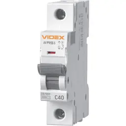 Автоматичний вимикач Videx Resist  RS6 1п 40А 6кА С (VF-RS6-AV1C40)
