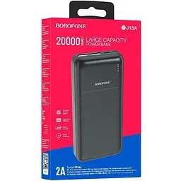 Портативна батарея Borofone BJ16A Cube 20000 mAh чорна - мініатюра 2