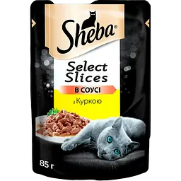 Набір вологого корму для котів Sheba: з куркою в соусі 15 шт. + з куркою та яловичиною в соусі 5 шт. 1.7 кг (20 шт. х 85 г) - мініатюра 2