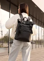 Рюкзак Sambag унісекс RollTop LTT чорний 43 х 31 х 14 см (24238001)