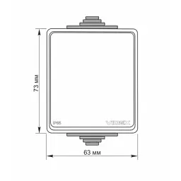Вимикач Videx BINERA IP65 зовнішній 1кл сірий (VF-BNW11-36125) - мініатюра 4