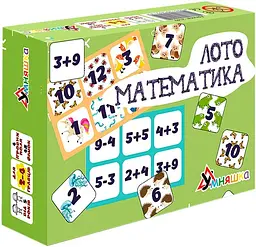 Гра навчальна настільна Лото математика Умняшка 2149 Різнокольоровий shop (4820129202149)