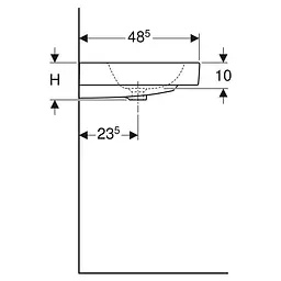 Раковина Geberit iCon 90x49 124060000, Білий - мініатюра 2
