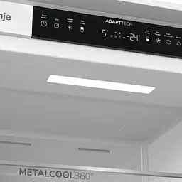 Холодильник Gorenje вбудований з нижн. мороз., 193,7x69x55см, 2 двері,284(76)л, А+, NF+, Зона св-ті, Диспл, Wi-Fi, Білі - мініатюра 10