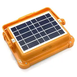 Акумуляторний прожектор із сонячною панеллю 100W / Світлодіодний Solar LED ліхтар 2400mAh - мініатюра 7