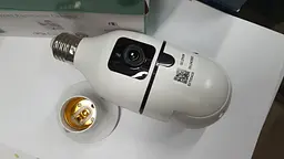 Панорамна бездротова камера відеоспостереження IP камера-лампочка QC-ZR006 WiFi камера в патрон E27 White - мініатюра 3