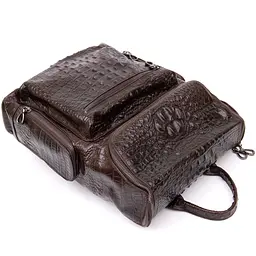 Рюкзак під рептилію шкіряний Vintage 30х37,5х9 см sum0013916 - мініатюра 4