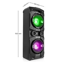 Портативна колонка 2.0 S-2005, Black, 2x250 Вт, USB REAL-EL teh0029013 - мініатюра 3