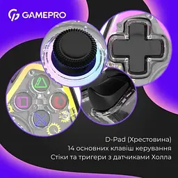 Геймпад GPS13T Transparent GamePro teh0020798 - мініатюра 7