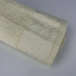 Рушник для обличчя махровий Febo Vip Cotton Botan Туреччина 6399 молочний 50х90 см - мініатюра 7