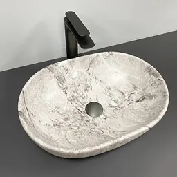 Умивальник VBI Modena S stone накладний VBI-012002, Сірий - мініатюра 2