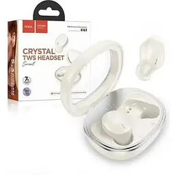 Навушники бездротові Hoco EQ3 TWS Milky White (бежеві) 6931474798572 - мініатюра 5