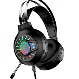 Дротова гарнітура Hoco Cool Game LED ESD04 Hi-Res, USB, 2х3.5mm, 2m, black - мініатюра 3
