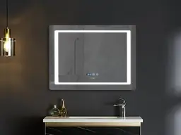 Дзеркало Mixxus Style MR03-90x70 (годинник, LED-підсвічування, антизапотівання) (MI6007) - мініатюра 6