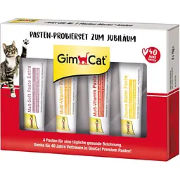 Набір ювілейний з пастами GimCat Pasten-probierset zum jubilaum для котів 60 г (4 шт. х 15 г) - мініатюра 2