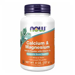 Кальцій магній, Calcium Magnesium Citrate Powder - 227g