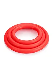 Ерекційне кільце CalExotics Tri-Rings 3 шт червоний - мініатюра 4
