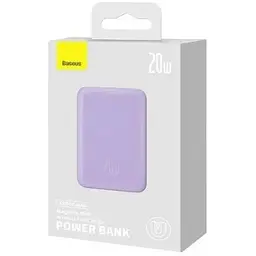 Портативний зарядний пристрій Baseus Magnetic Mini OS 20W 10000 mAh (PPCX110105) фіолетовий - мініатюра 9
