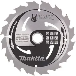 Диск пиляльний по дереву 165х20 мм 16T Makita M-Force B-07901