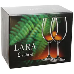 Набір бокалів для вина Bohemia Lara, 6 шт., 350 мл (40415/350) - мініатюра 2