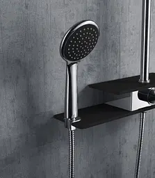 Душова система Corsan Klar Fiber chrome black CMN002BL, Хром - мініатюра 8