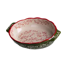 Форма для запекания Vintage фарфоровая овальная 700 мл с ручками для духовки выпекание запеканок блюд мяса овощей 21х15х5 см Зеленый - миниатюра 4