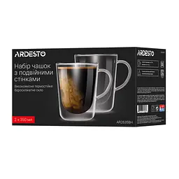 Набір чашок Ardesto з подвійними стінками 350 мл 2 шт. (AR2635BH) - мініатюра 4