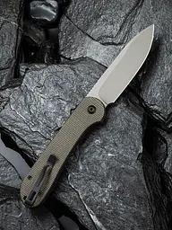 Ніж складаний туристичний Civivi Elementum Pocket, (8.9 см) 14C28N / Micarta сірий - мініатюра 2