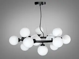 Підвісний світильник LED Diasha LQ7063/15BK LQ7063, 15 ламп, чорний, матові плафони, мінімалізм - мініатюра 3