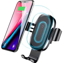 Автотримач із бездротовою зарядкою Baseus Wireless Charger Gravity Car Mount Black (WXYL-01) [85328] - мініатюра 6