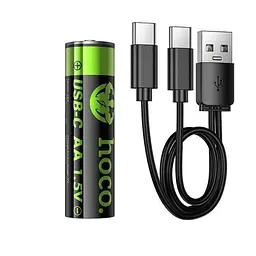 Батарейки Hoco JA3 AA rechargeable lithium battery(2PCS) - мініатюра 1