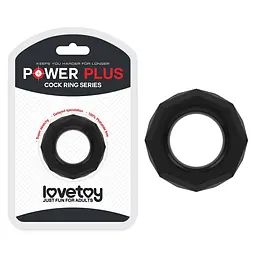 Ерекційне кільце Lovetoy Power Plus Cock Ring Series чорний - мініатюра 5