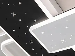 Стельова люстра LED LDiasha 2449WH+BK mmer 2449WH+BK, 105Вт, білий+чорний, з ефектом зоряного неба, для коридору, вітальні, - мініатюра 5
