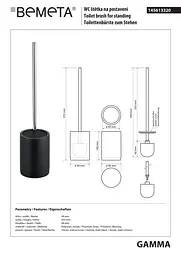 Туалетний йоржик Bemeta Gamma 145613320, Чорний матовий - мініатюра 2