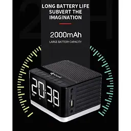 Портативна колонка годинник будильник Kisonli G8 Bluetooth 2000 mAh 5 Вт Black - мініатюра 7