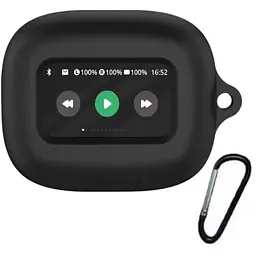 Чохол-накладка DK для JBL Live Flex 3 | Silicone Candy Friendly з карабіном (black)