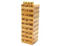 Настільна дерев’яна гра Дженга Number Tower, Danko Toys - мініатюра 2