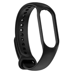 Силіконовий ремінець для фітнес браслетів Xiaomi Mi Band 5/6/7, Silicone, black, зі зручною застібкою, на фітнес трекер та смарт годинник, ArmorStandart (ARM61894)