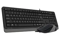 Комплект A4Tech Fstyler Sleek Multimedia Comfort F1010, Black/Grey, клавіатура+миша, USB - мініатюра 3